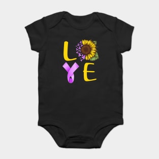 love lupus sunflower Baby Bodysuit